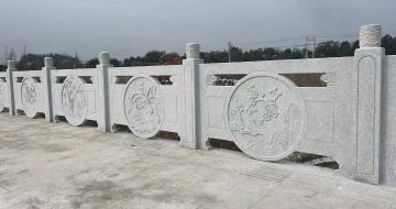 安庆芝麻白河道栏杆 石材栏杆