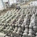 安庆芝麻白圆球 石球 挡车球