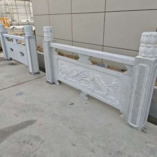 安庆芝麻白河道栏杆 石材栏杆