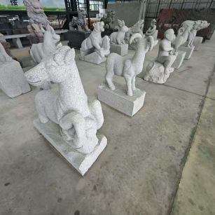 安庆芝麻白雕刻 十二生肖 异形雕刻
