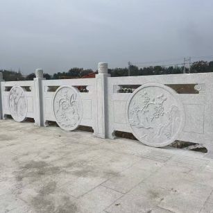 安庆芝麻白河道栏杆 石材栏杆
