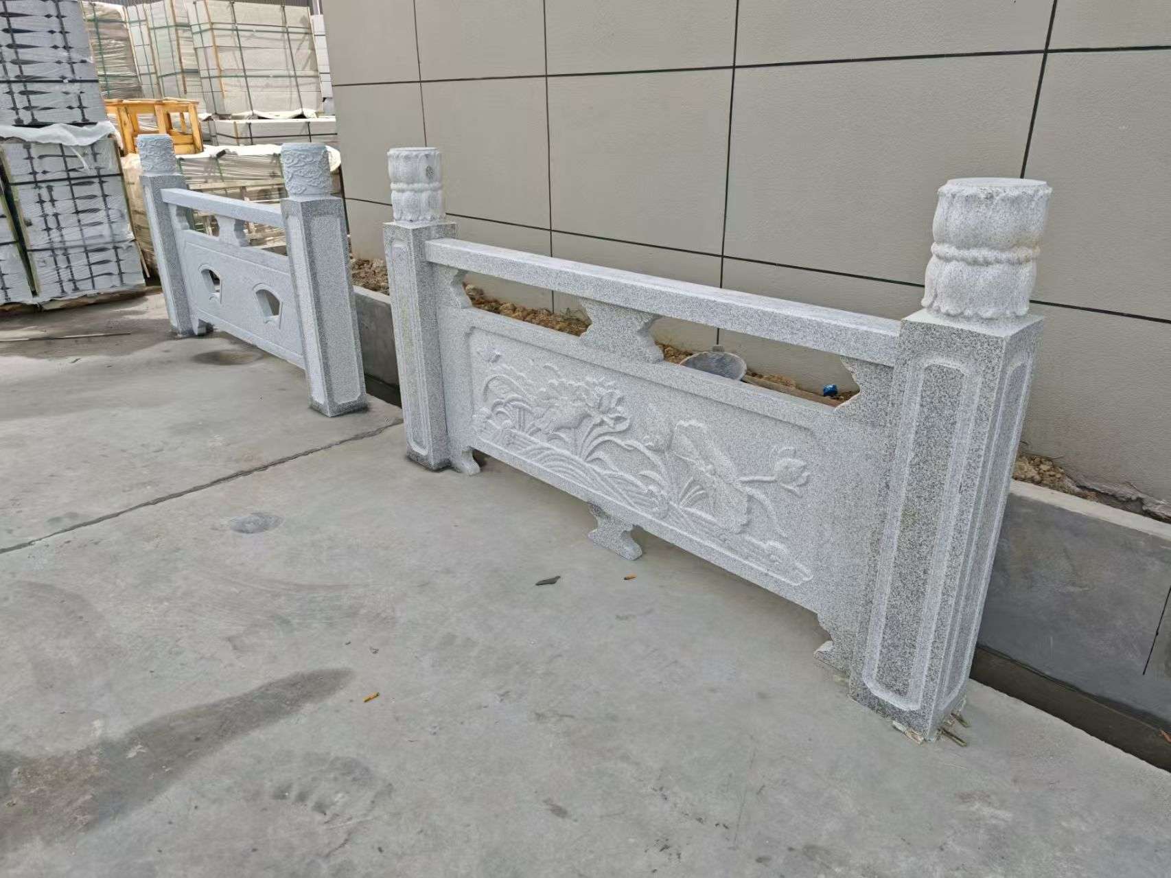 安庆芝麻白河道栏杆 石材栏杆