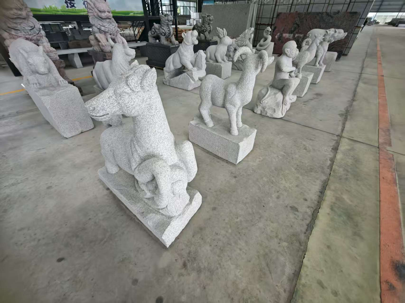 安庆芝麻白雕刻 十二生肖 异形雕刻