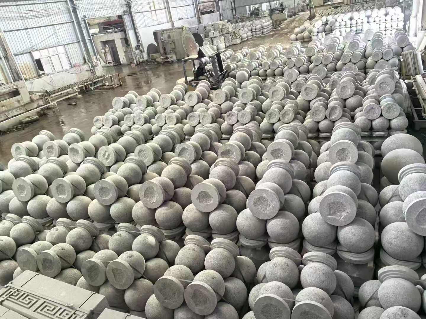 安庆芝麻白圆球 石球 挡车球